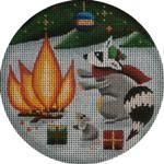 Rebecca Wood Designs Warming By The Fire Needlepoint Canvas
