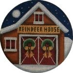 Rebecca Wood Designs Reindeer House 4 rnd 18m Needlepoint Canvas