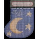 Rebecca Wood Designs Blue Sky Sock Needlepoint Canvas
