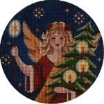 Rebecca Wood Designs Christmas angel 18m Needlepoint Canvas