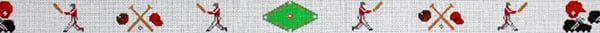 The Meredith Collection Baseball Theme Belt Needlepoint Canvas