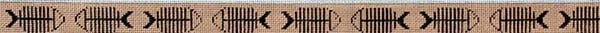 The Meredith Collection Xray Fish Camel Black Needlepoint Canvas