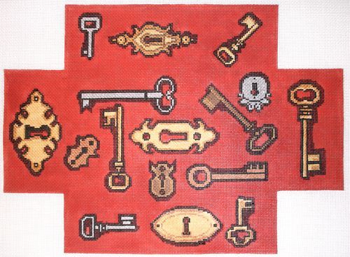The Meredith Collection Keys Needlepoint Canvas