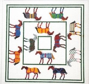 The Meredith Collection Horse Blankets Needlepoint Canvas