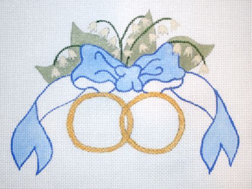 The Meredith Collection Wedding Ring Needlepoint Canvas