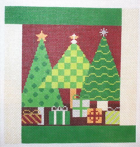 The Meredith Collection Three Tree Pillow Needlepoint Canvas