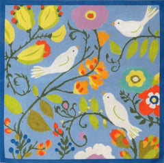 The Meredith Collection Birds and Jewel Flowers Needlepoint Canvas