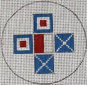 The Meredith Collection Flask Signal Flag Mono Needlepoint Canvas