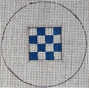 The Meredith Collection Flask Signal Flag Single Needlepoint Canvas