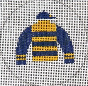 The Meredith Collection Flask Jockey Silk Needlepoint Canvas