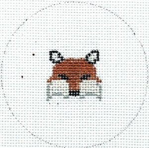 The Meredith Collection Flask Fox Face Needlepoint Canvas