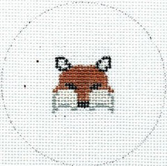 The Meredith Collection Flask Fox Face Needlepoint Canvas