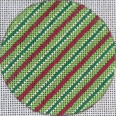 The Meredith Collection Flask Diagonal Stripes G&P Needlepoint Canvas