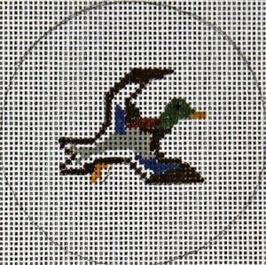 The Meredith Collection Flask Flying Duck Needlepoint Canvas