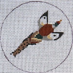 The Meredith Collection Flask Flying Pheasant Needlepoint Canvas