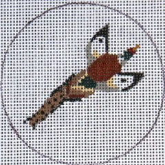 The Meredith Collection Flask Flying Pheasant Needlepoint Canvas