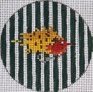 The Meredith Collection Flask Fishing Fly Y&R Needlepoint Canvas