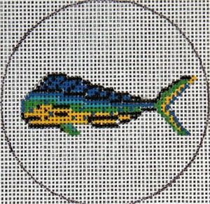 The Meredith Collection Flask Salt Water Dolphin Needlepoint Canvas