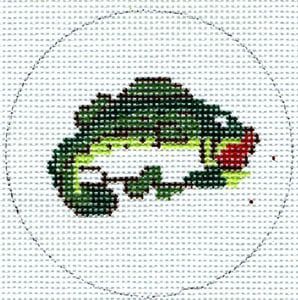 The Meredith Collection Flask Bass Fish Needlepoint Canvas