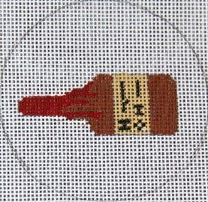 The Meredith Collection Flask Bourbon Bottle Needlepoint Canvas