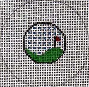 The Meredith Collection Flask Hole in One Needlepoint Canvas