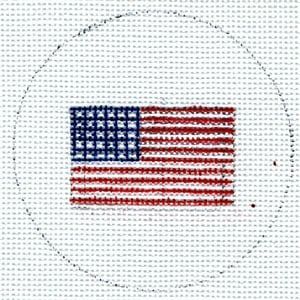 The Meredith Collection Flask Usa Flag Needlepoint Canvas