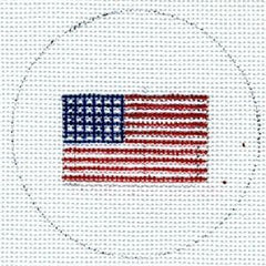 The Meredith Collection Flask Usa Flag Needlepoint Canvas