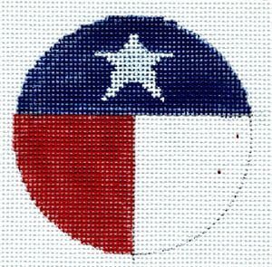 The Meredith Collection Flask Texas State Flag Needlepoint Canvas