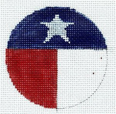 The Meredith Collection Flask Texas State Flag Needlepoint Canvas