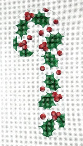 Melissa Shirley Designs Holly Candy Cane Needlepoint Canvas