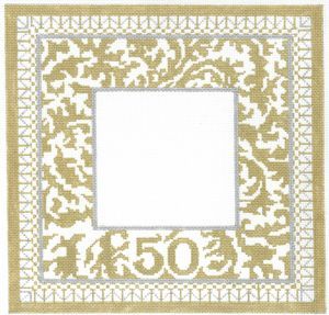 The Meredith Collection Golden Wedding Anniversary Needlepoint Canvas