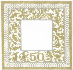 The Meredith Collection Golden Wedding Anniversary Needlepoint Canvas