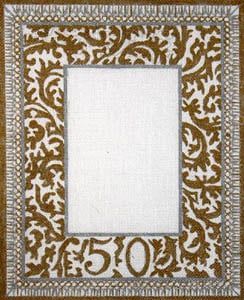 The Meredith Collection Fiftieth Golden Wedding Anniversary Needlepoint Canvas