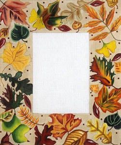 The Meredith Collection Yellow Autumn Leaves Needlepoint Canvas