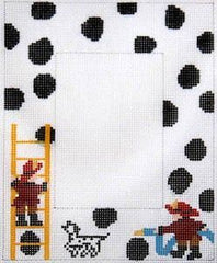 The Meredith Collection Fireman Polka Dots Needlepoint Canvas