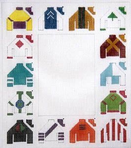 The Meredith Collection Jockey Silks Vertical Needlepoint Canvas