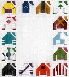 The Meredith Collection Jockey Silks Horizontal Needlepoint Canvas