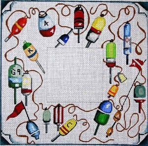 The Meredith Collection of Multicolour Buoys Needlepoint Canvas