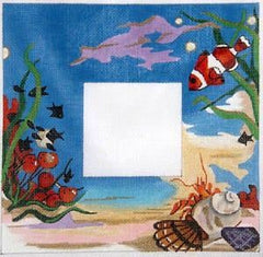 The Meredith Collection Underwater Fish Scene Blue Background Needlepoint Canvas