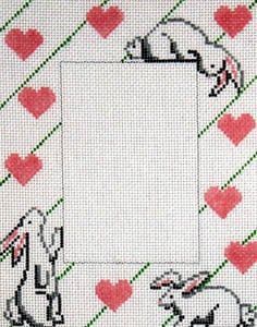 The Meredith Collection Bunnies Hearts Needlepoint Canvas