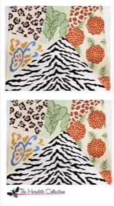 The Meredith Collection Multi Skin Floral Peggy Bag Needlepoint Canvas