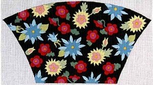 The Meredith Collection Belle Fleur Fan Clutch Needlepoint Canvas