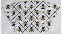 The Meredith Collection Busy Bees Fan Clutch Needlepoint Canvas