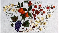 The Meredith Collection Fruit and Flowers Fan Clutch Needlepoint Canvas
