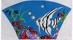 The Meredith Collection Underwater Fish Scene Fan Needlepoint Canvas