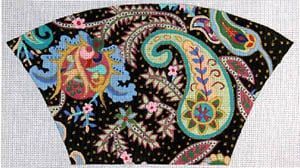 The Meredith Collection Italian Paisley Fan Clutch Needlepoint Canvas