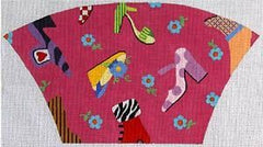 The Meredith Collection High Steppin Fan Clutch Needlepoint Canvas