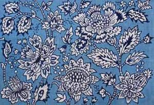 The Meredith Collection Denim Floral Backpack Needlepoint Canvas