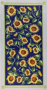The Meredith Collection Sunflower Garden Kate Bag Needlepoint Canvas