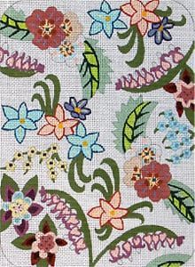 The Meredith Collection English Garden Petite Clutch Needlepoint Canvas